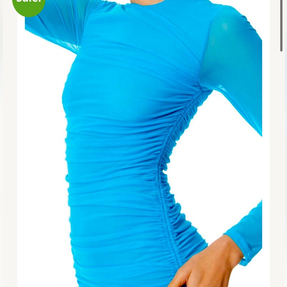 Alice + Olivia Vibrant Blue Long Sleeve Dress